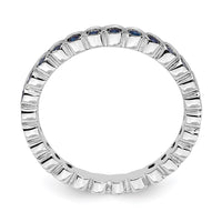 Sterling Silver Stackable Expressions Created Sapphire Ring | QSK370 ,