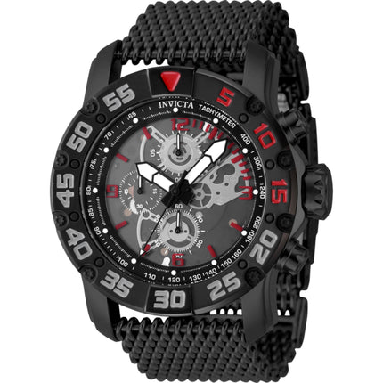 Invicta Men's Watch - Invicta Racing Grey, Red, Black Bezel Mesh Bracelet | 48056 ,