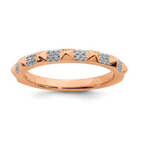 14k Rose Gold Stackable Expressions Diamond Ring | SK2096 ,