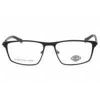 Harley Davidson Men's Eyeglasses - Matte Black Metal Rectangular Frame | HD0978 002 ,