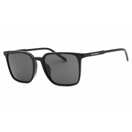 Dolce & Gabbana Men's Sunglasses - Black Square Frame Dark Grey Lens | 0DG4424F 501/87 ,