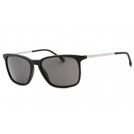 Hugo Boss Men's Sunglasses - Matte Black Rectangular Frame | BOSS 1183/S/IT 0003 M9 ,