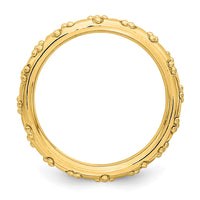 Sterling Silver Stackable Expressions Gold-plated Textured Ring | QSK1614 ,