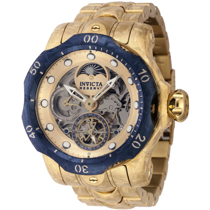 Invicta Men's Watch - Reserve Venom Automatic Gold Tone, Blue Skeleton Dial | 44436 ,