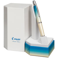 Pilot Fountain Pen - Vanishing Point Rhodium Plated, Seashore, Medium | VP24FBLUMSEA ,