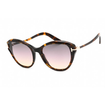Tom Ford Women's Sunglasses - Colored Havana Plastic Cat Eye Shape Frame | FT0850 55B ,