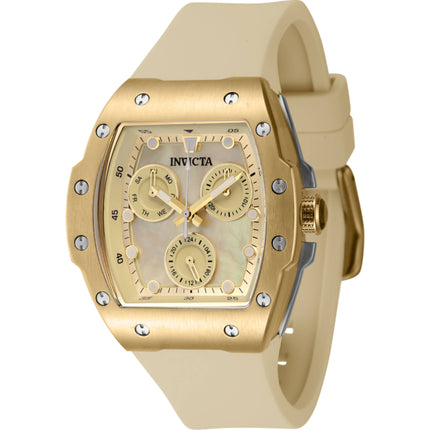 Invicta Women's Watch - Racing Champagne and MOP Gold Dial Silicone Strap | 45645 ,