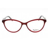 Pepe Jeans Women's Eyeglasses - Burgundy Plastic Cat Eye Full Rim Frame | PJ3190 C3 ,