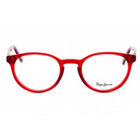 Pepe Jeans Women's Eyeglasses - Red Plastic Round Shape Full Rim Frame | PJ3428 C4 ,