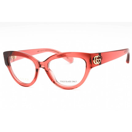 Gucci Women's Eyeglasses - Red Injected Propionate Full Rim Cat Eye | GG1598O 003 ,