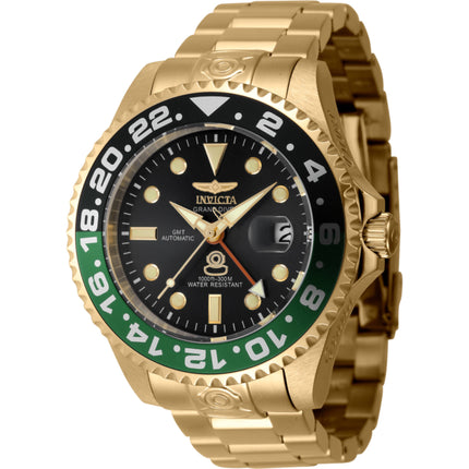 Invicta Men's Watch - Pro Diver Automatic Black Dial Yellow Gold Bracelet | 45672 ,