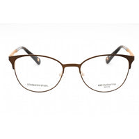 Liz Claiborne Women's Eyeglasses - Matte Brown Metal Cat Eye Frame | L 445 04IN 00 ,