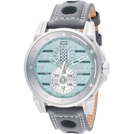 Invicta Men's Watch - Invicta Racing Quartz Silver Case Grey Leather Strap | 47537 ,