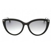 Tom Ford Women's Sunglasses - Shiny Black Plastic Cat Eye Shape Frame | FT0915 01B ,