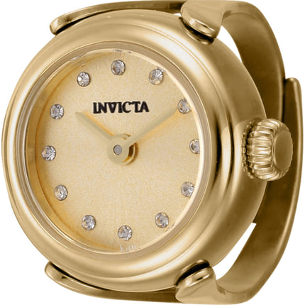 Invicta Women's Watch Ring - Mini Angel Quartz Steel Case Gold Tone Dial | 44483 ,