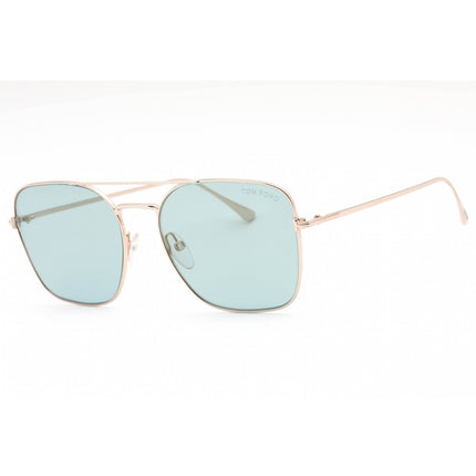 Tom Ford Women's Sunglasses - Shiny Rose Gold Frame Blue Mirror Lens | FT0680 28X ,