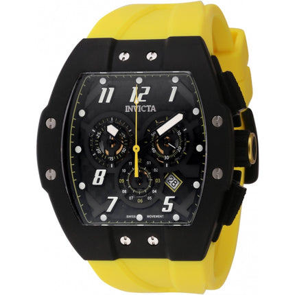 Invicta Men's Watch - Invicta Racing Quartz Black Dial Yellow Silicone Strap | 46641 ,