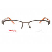 Hugo Men's Eyeglasses - Ruthenium Green Metal Rectangular Frame | HG 1247 0SMF 00 ,