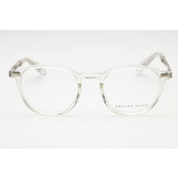 Philipp Plein Men's Eyeglasses - Shiny Crystal Acetate Round Full Rim | VPP057M 0880 ,