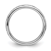 Sterling Silver Stackable Expressions Polished Enameled Friends Ring | QSK997 ,