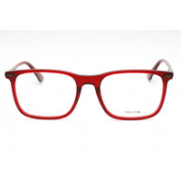 Police Men's Eyeglasses - Transparent Burgundy Plastic Full Rim Frame | VPLF80 0954 ,