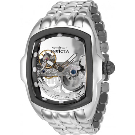 Invicta Men's Watch - Lupah Automatic Skeleton Dial Silver Steel Bracelet | 36417 ,
