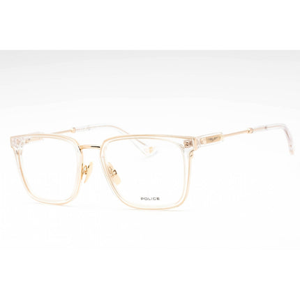 Police Men's Eyeglasses - Shiny Rose Gold Metal Square Full Rim Frame | VPLF09M 300Y ,