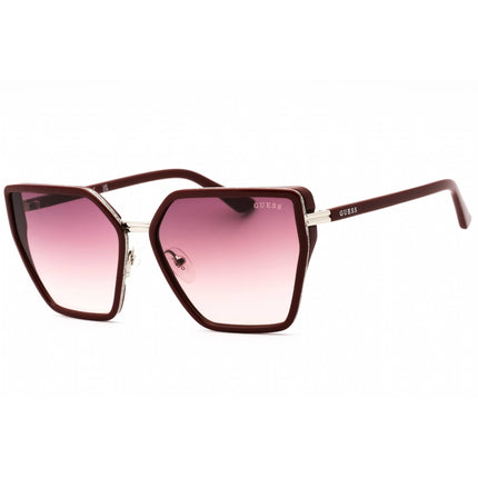 Guess Women's Sunglasses - Shiny Bordeaux Cat Eye Metal Full Rim Frame | GU7871 69Z ,