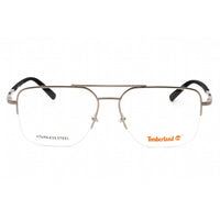Timberland Men's Eyeglasses - Shiny Gunmetal Pilot Metal Half Rim Frame | TB1772 008 ,