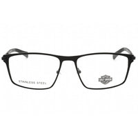Harley Davidson Men's Eyeglasses - Matte Black Metal Rectangular Frame | HD0978 002 ,