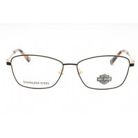 Harley Davidson Women's Eyeglasses - Matte Black Metal Rectangular Frame | HD0560 002 ,