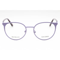 Guess Women's Eyeglasses - Matte Violet Metal Full Rim Round Shape Frame | GU2913 082 ,