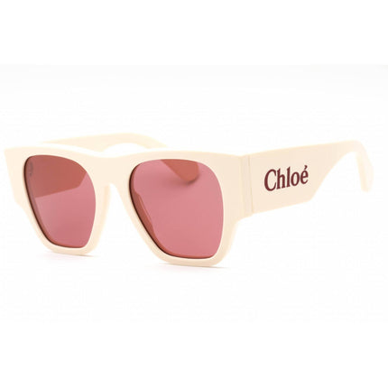 Chloe Women's Sunglasses - Ivory Square Full Rim Plastic Frame Red Lens | CH0233S 003 ,
