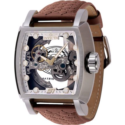 Invicta Men's Watch - S1 Rally Automatic Skeleton Dial Brown Leather Strap | 45994 ,