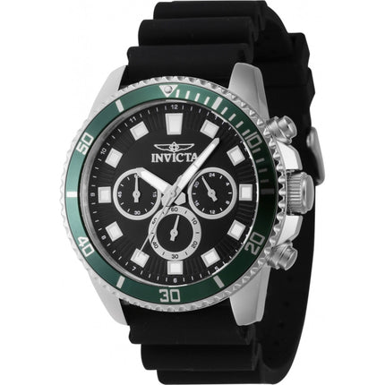 Invicta Men's Chronograph Watch - Pro Diver Green and Silver Tone Bezel Strap | 46086 ,