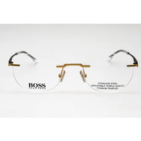 Hugo Boss Men's Eyeglasses - Matte Gold Metal Geometric Rimless | BOSS 1265/D 0AOZ 00 ,