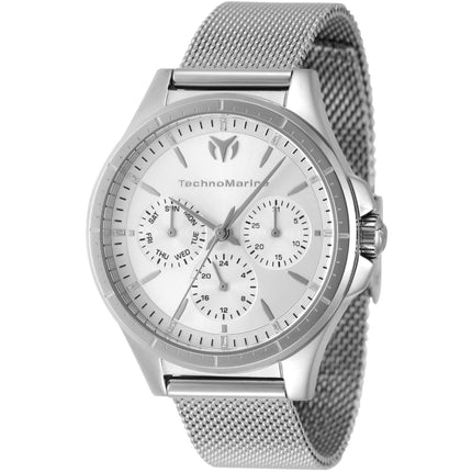Technomarine Women's Watch - MoonSun Quartz Day-Date Silver Tone Dial | TM-822047 ,