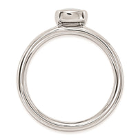 Sterling Silver Stackable Expressions Cushion Cut Created Opal Ring | QSK986 ,