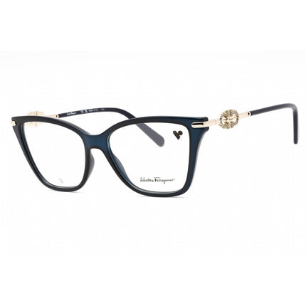 Salvatore Ferragamo Women's Eyeglasses - Transparent Blue Plastic Frame | SF2949R 432 ,