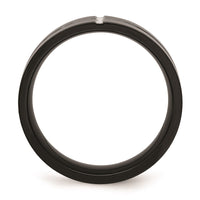 Titanium Polished Black IP Grooved Comfort Back Ring | TB475 ,