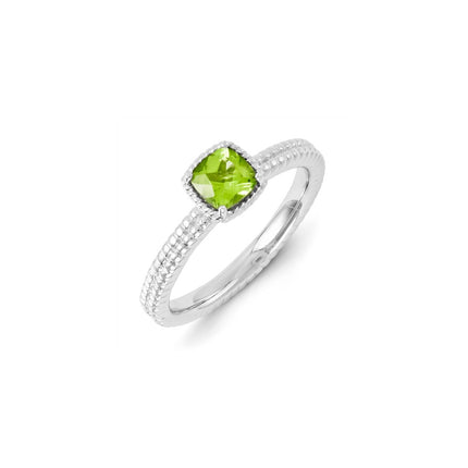 Sterling Silver Stackable Expressions Peridot Ring | QSK1100 ,
