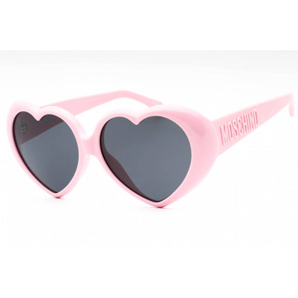 Moschino Women's Sunglasses - Pink Heart Full Rim Frame Grey Lens | MOS128/S 035J IR ,