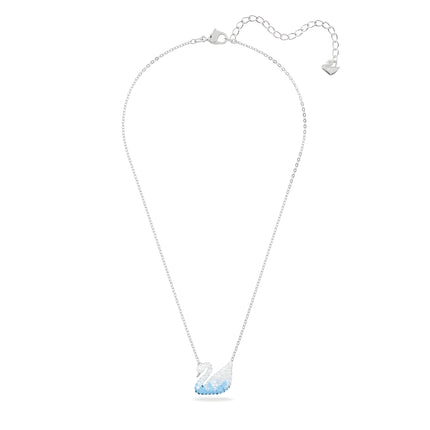 Swarovski Women's Pendant Necklace - Swan Medium Blue and White Crystals | 5633856 ,