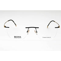 Hugo Boss Men's Eyeglasses - Matte Black Square Rimless Frame | BOSS 1266/C 0003 00 ,