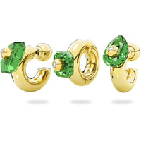 Swarovski Women's Hoop Earrings - Numina Green Mixed Cuts Crystals, Set of 3 | 5633781 ,