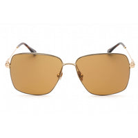 Tom Ford Unisex Sunglasses - Gold Metal Square 58mm Frame Brown Lens | FT0994 32E ,