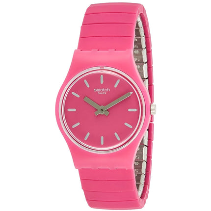 Swatch Women's Watch - Flexipink Quartz Pink Dial Steel Expansion Bracelet | LP149B ,
