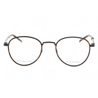 Tommy Hilfiger Men's Eyeglasses - Havana Ruthenium Metal Round Frame | TH 1687 R80 ,