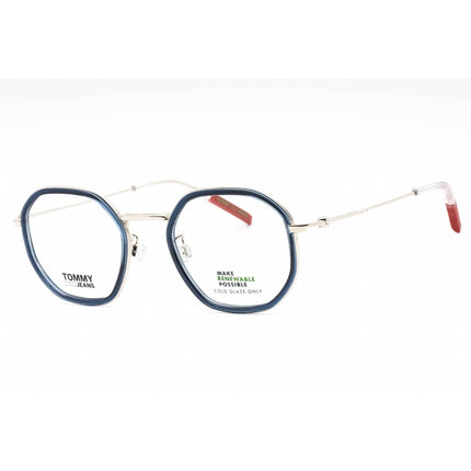 Tommy Hilfiger Men's Eyeglasses - Blue Metal Geometric Full Rim Frame | TJ 0075 PJP ,