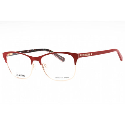 Moschino Love Women's Eyeglasses - Red Rectangular Full Rim Frame | MOL526 0C9A 00 ,